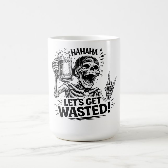 Caneca De Café Esqueleto: Vamos nos Embriagar (Centro)
