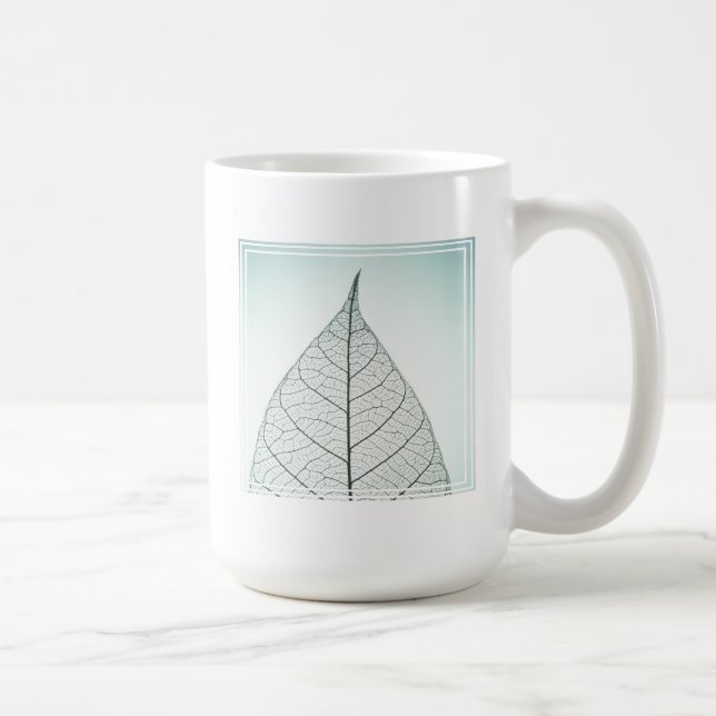 Caneca De Café Esqueleto verde da folha (Direita)