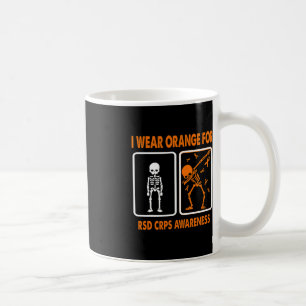 Caneca De Café Esqueleto Visto Laranja Para Sensibilização RSD CR