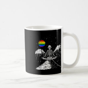Caneca De Café Esqueleto Yoga Orgulho Gay Lgbt-q Divertido Esquel