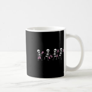 Caneca De Café Esqueletos do Cancer da Mama Dançando Consciência 