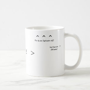 Caneca de café esquerda ou destro