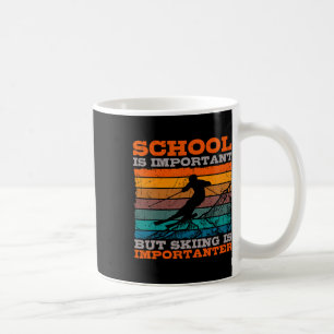 Caneca De Café Esqui Alpino Retro Vintage Escola Encosta Esqui De