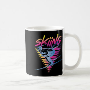 Caneca De Café Esqui de esqui retroativo dos anos 80