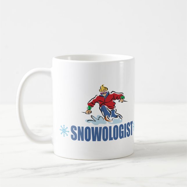 Caneca De Café Esqui de neve humorística (Esquerda)