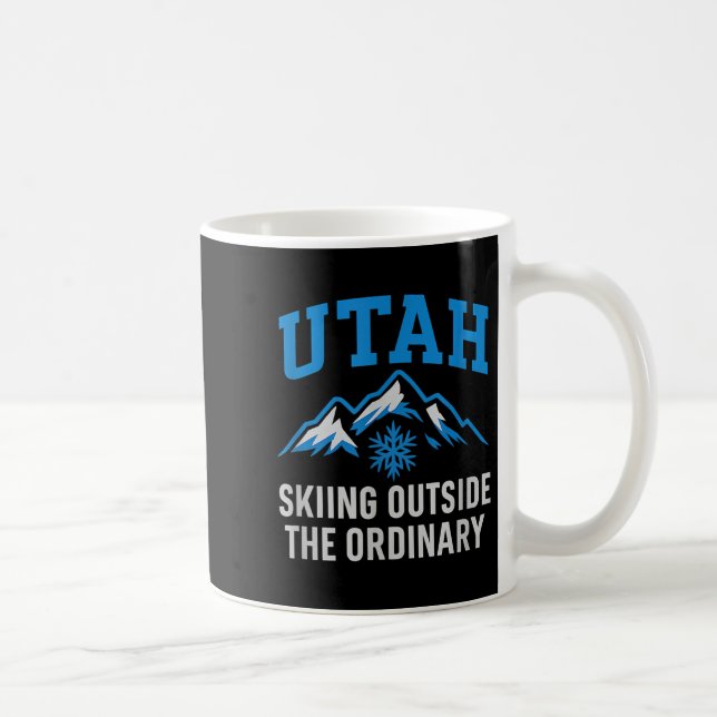 Caneca De Café Esqui De Utah Fora Do Gráfico Colegial Normal (Direita)