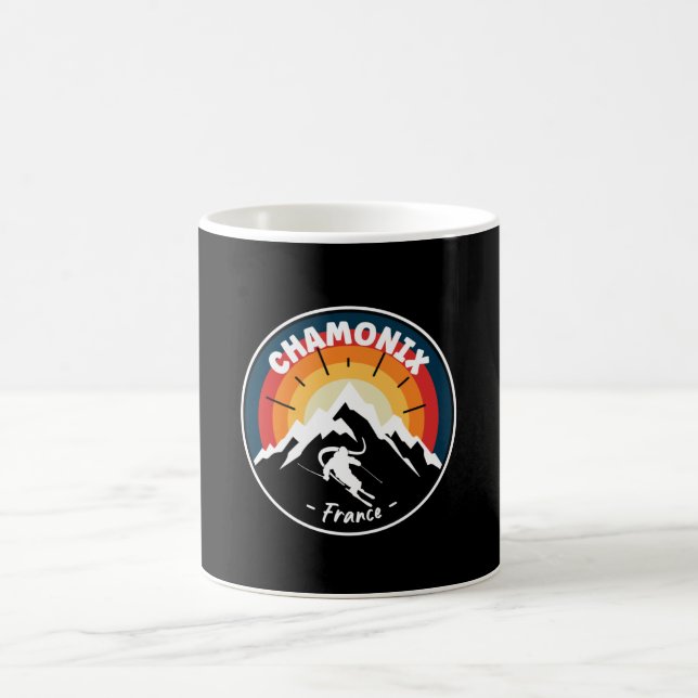 Caneca De Café Esqui Em Chamonix France Vintage (Centro)
