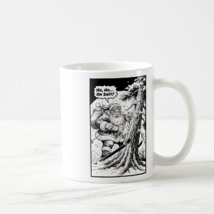 Caneca De Café Esqui Esquiador Papai Noel Batendo na Árvore Natal