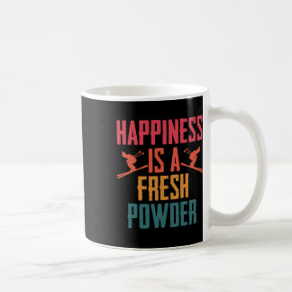 Caneca De Café Esqui Esquiando Esporte De Inverno Felicidade É Pó