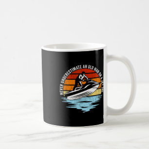 Caneca De Café Esqui Jet Nunca Subestime Um Velho Em Um Jato