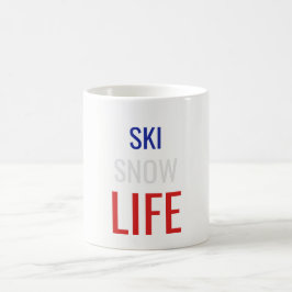 Caneca De Café Esqui, neve, vida