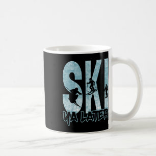 Caneca De Café Esqui Vintage Até Mais Tarde Fun Skiar Desportos D