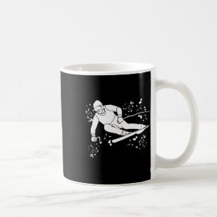 Caneca De Café esquiador alpino esportes de inverno esqui nórdico