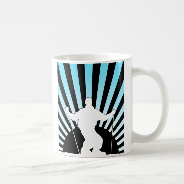 Caneca De Café esquiador de descida (Direita)