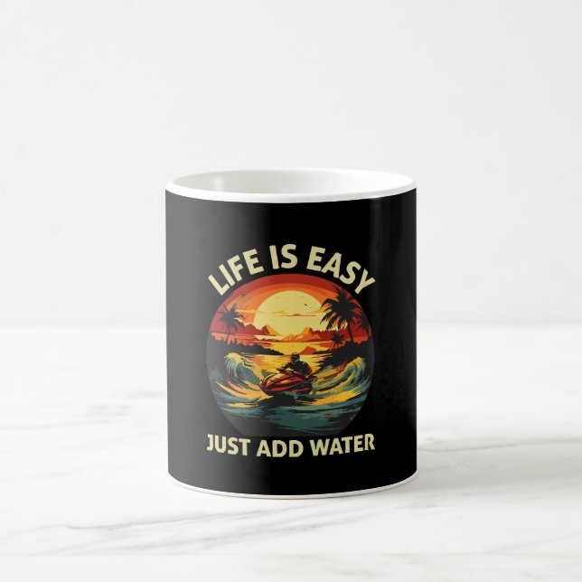 Caneca De Café esquiador de Jet Ski clássico (Centro)
