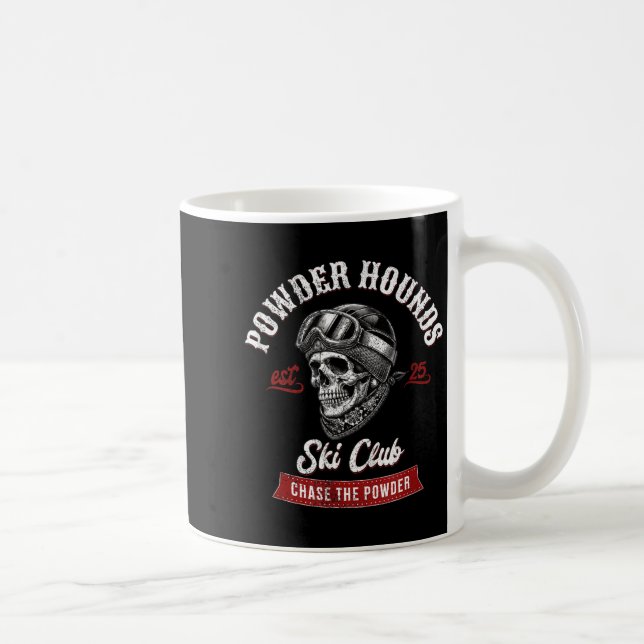 Caneca De Café Esquiadores de freestyle de neve profunda no inver (Direita)
