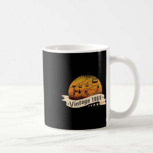 Caneca De Café Esquiadores Esquiador Teleférico Vintage Nascido 1