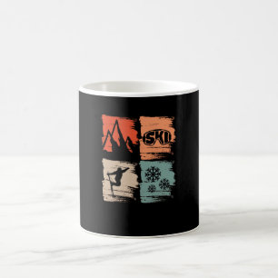 Caneca De Café Esquiadores esquiando esportes de inverno