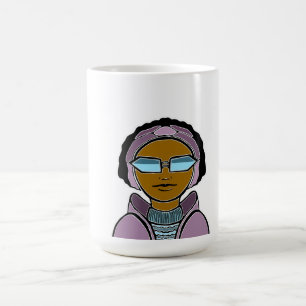 Caneca De Café Esquiando no inverno