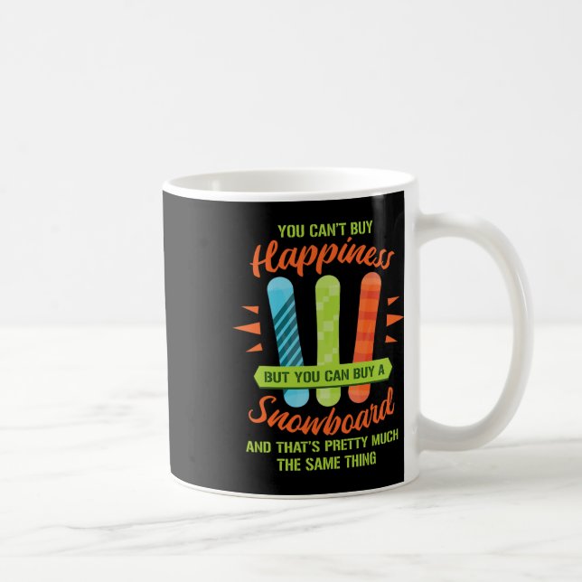 Caneca De Café Esquiando Snowboard Divertido Snowboard Presentes  (Direita)