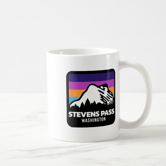 Caneca De Café Esquiar e snowboard no Monte Stevens P Washington (Direita)