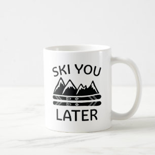 Caneca De Café Esquiar Mais Tarde
