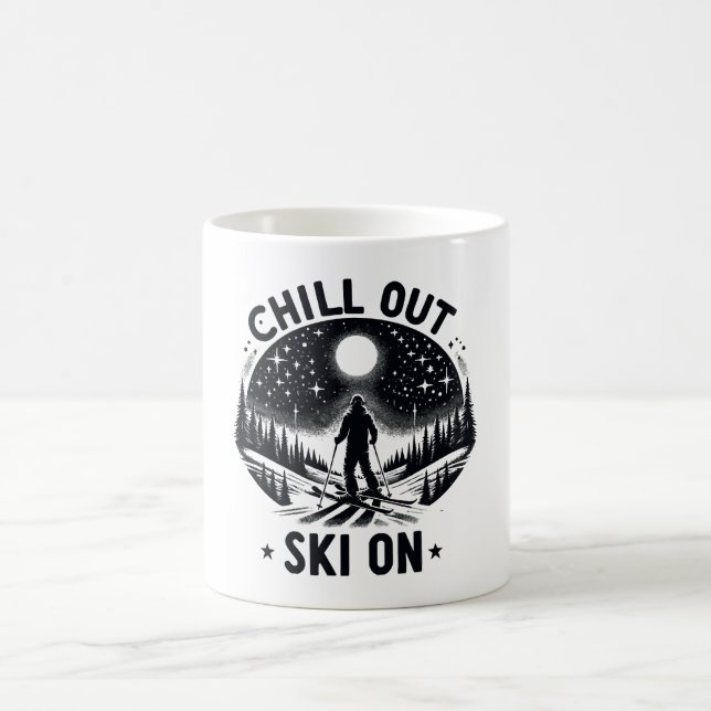 Caneca De Café Esquiar relaxando (Centro)