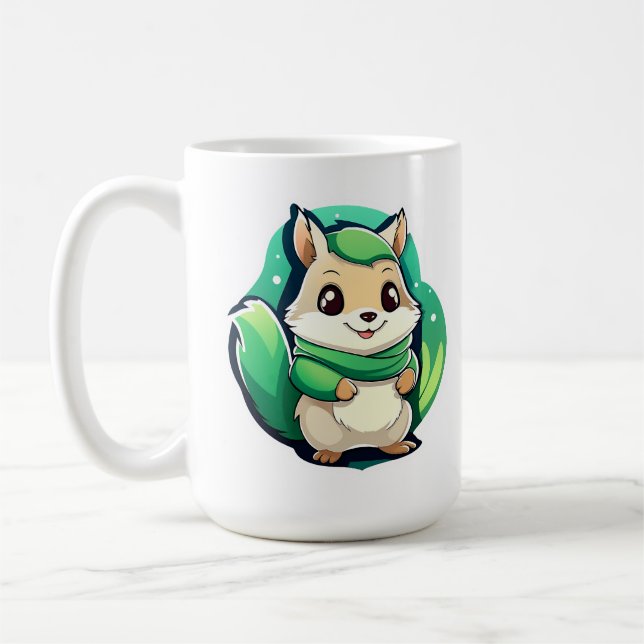 Caneca De Café Esquilo animal adorável (Esquerda)