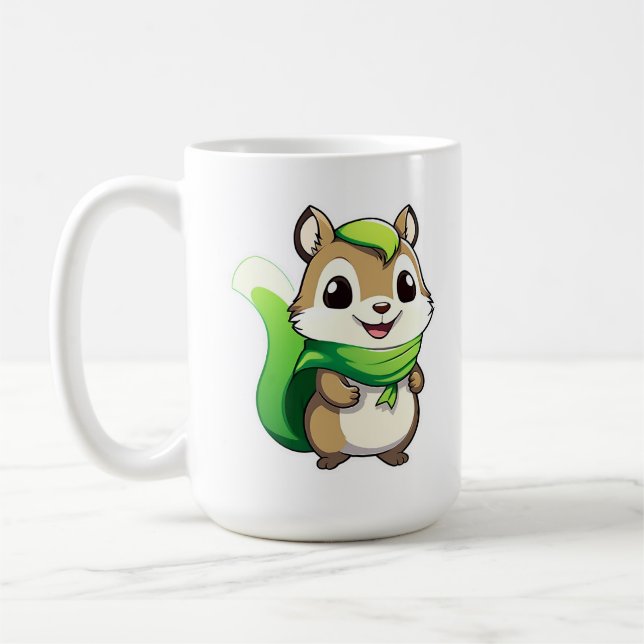 Caneca De Café Esquilo animal adorável (Esquerda)