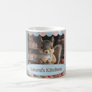 Caneca De Café Esquilo Baking com Cupcake
