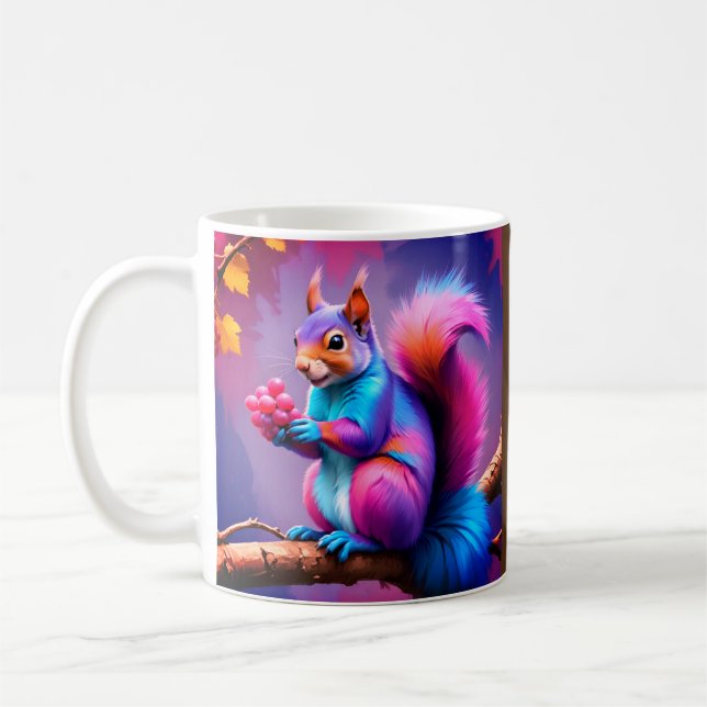 Caneca De Café Esquilo Bonito no Ramal (Esquerda)