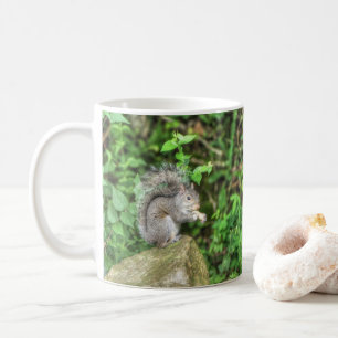 Caneca De Café Esquilo comendo um amendoim