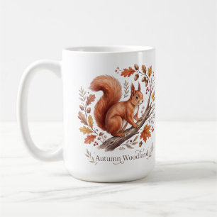 Caneca De Café Esquilo da Floresta de Outono