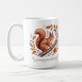 Caneca De Café Esquilo da Floresta de Outono