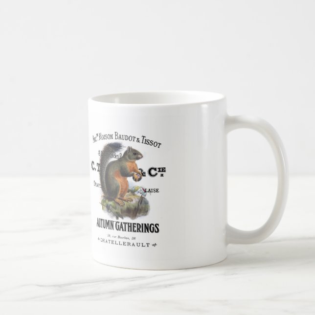 Caneca De Café esquilo da safra moderna (Direita)