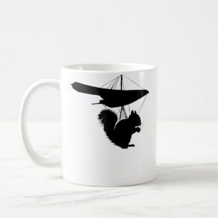 Caneca De Café Esquilo de Asa Delta Engraçado Esquilo de Voo Livr