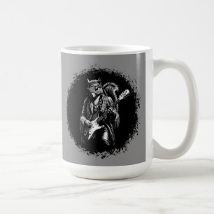 Caneca De Café Esquilo de Guitarra Psicodélica - Rock Vintage Eng