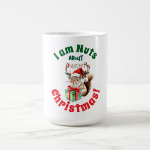 Caneca De Café Esquilo de Natal e Barras de Presente