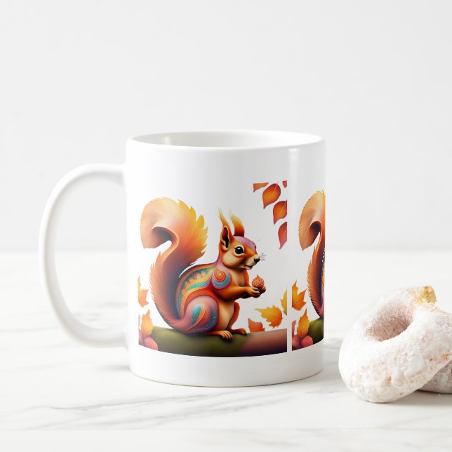 Caneca De Café Esquilo de Queda Alebrije (Com Donut)