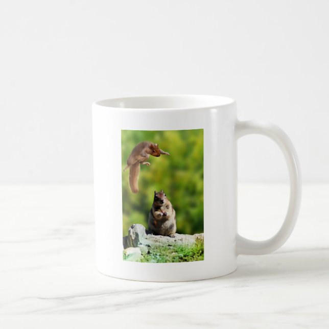 Caneca De Café Esquilo de vôo (Direita)