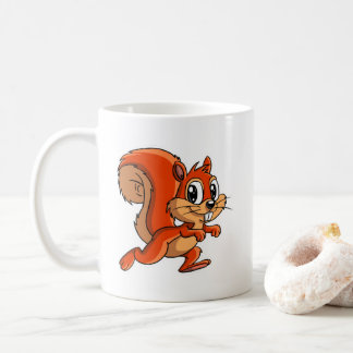 Caneca de Café Esquilo Desenho Animado Fofo