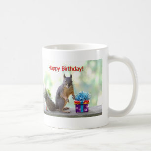 Caneca De Café Esquilo do feliz aniversario