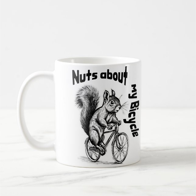 Caneca De Café Esquilo em um presente de entusiasta de ciclismo (Esquerda)