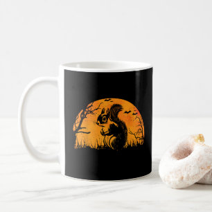 Caneca De Café Esquilo Engraçado Halloween Silhouette Spooky Squi
