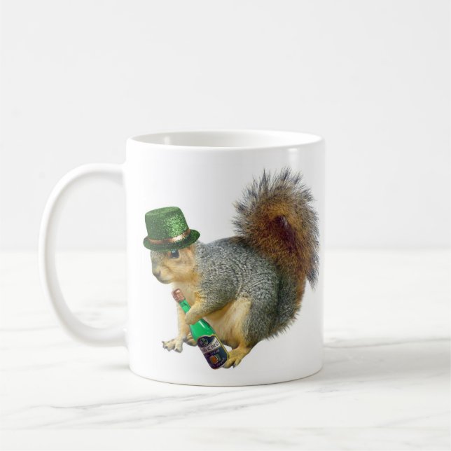 Caneca De Café Esquilo irlandês do bebendo (Esquerda)