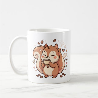 Caneca de Café Esquilo Kawaii