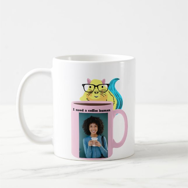Caneca De Café Esquilo Malvado #168 Café Humano (Esquerda)