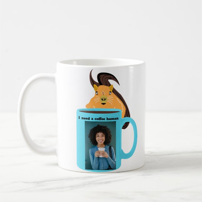 Caneca De Café Esquilo Malvado #240 Café Humano (Esquerda)