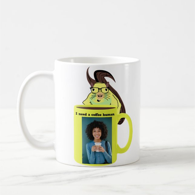 Caneca De Café Esquilo Malvado #250 Café Humano (Esquerda)