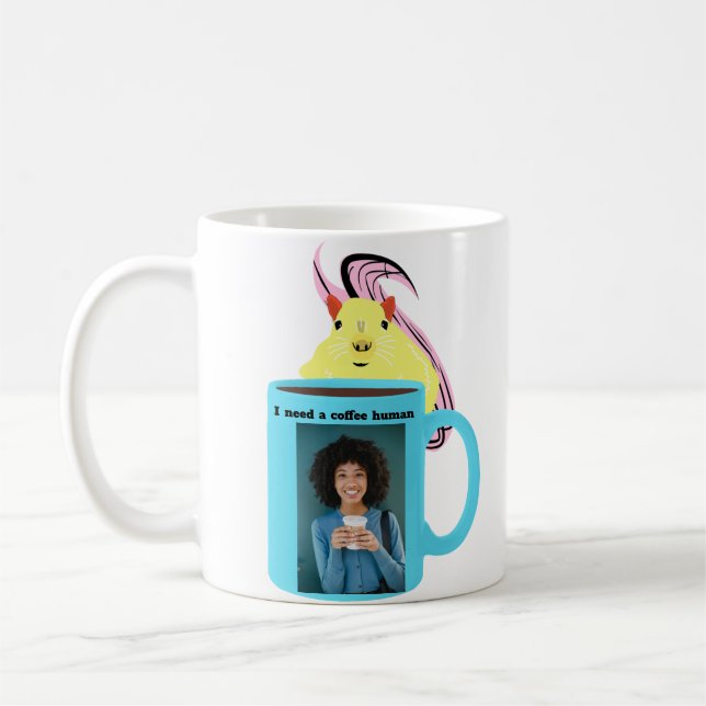 Caneca De Café Esquilo Malvado #287 Café Humano (Esquerda)